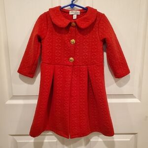 Speechless Red Quilted Kids Cape with Gold Buttons